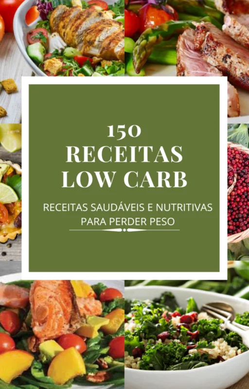 Ebook PLR 150 Receitas lowcarb com Revenda - Capa do e-book