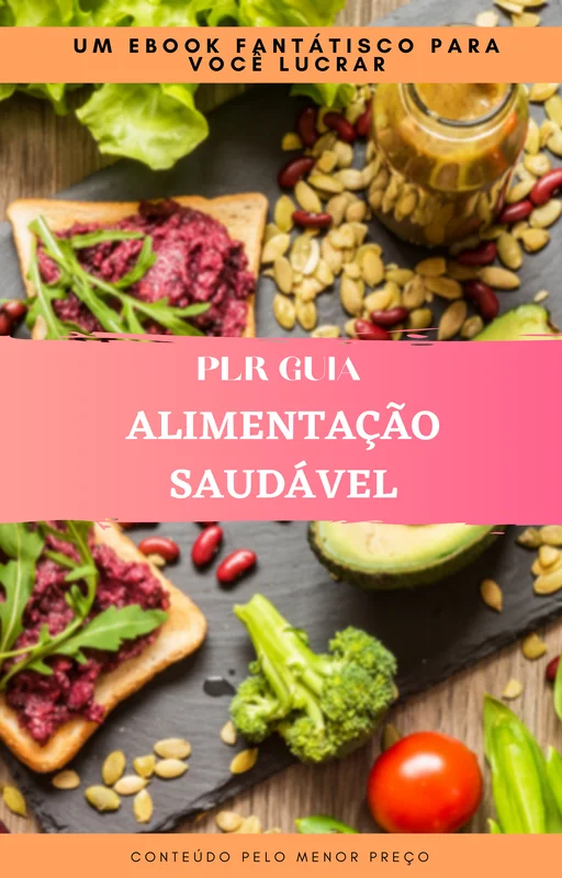 Alimentação Saudável Ebook PLR Lucrativo - Capa do e-book