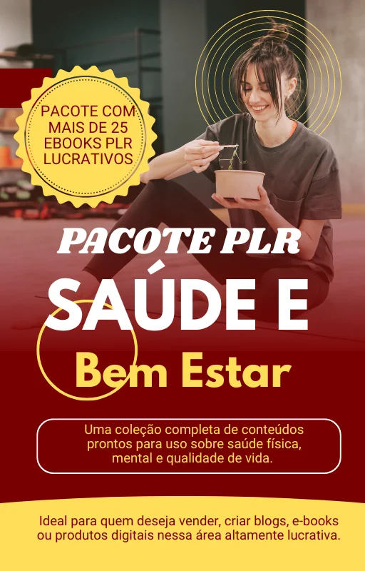 Pacote PLR Saúde e Bem Estar Lucrativo - Capa do e-book