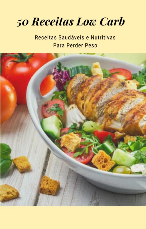 Ebook PLR 50 Receitas Lowcarb com Direito de Revenda - Capa do e-book