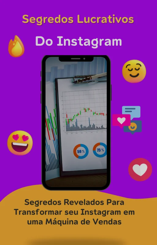 Segredos Lucrativos do Instagram Ebook PLR - Capa do e-book